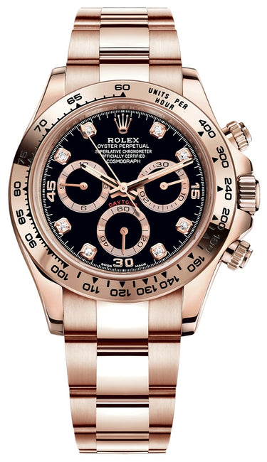 Rolex Cosmograph Daytona 40mm Everose Gold Diamond Markers (Ref#116505) - WatchesOff5thWatch